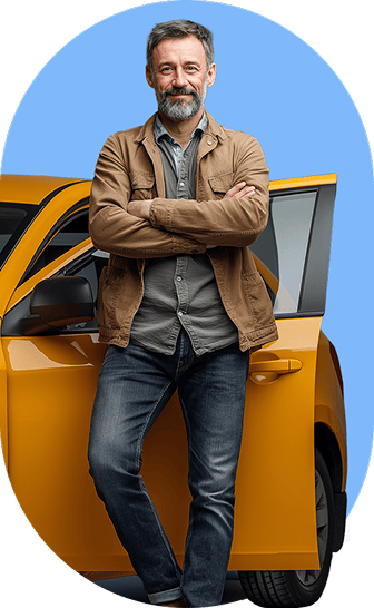 Taksometra vadītājs darbā